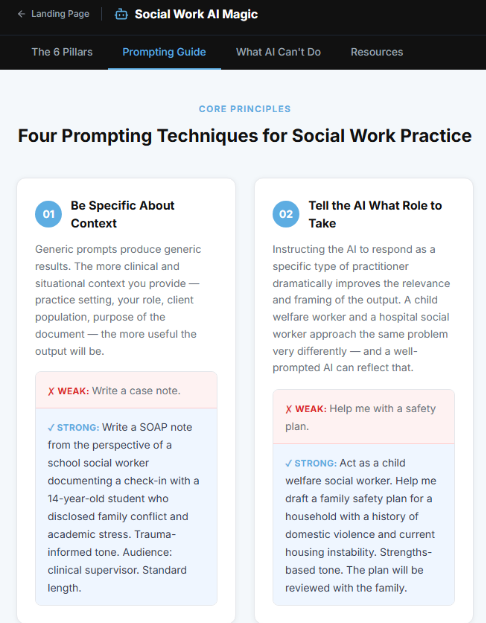 AI in Social Work Framework